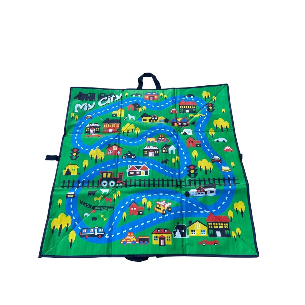 LTD Commodities My City Play Mat 36x36 Green Road Map Kids Toy